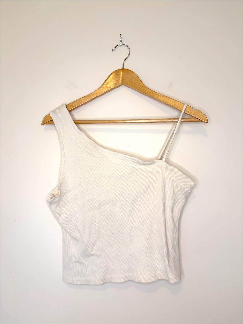 We The Free Ribbed Crop Asymmetrical Tank Top Size Large